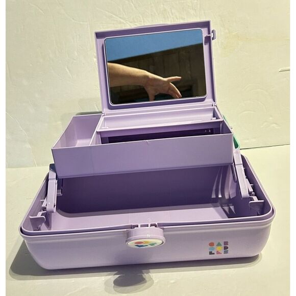 Caboodles Retro Makeup Travel Case  Mint & Lavender On The Go Girl USA CAB5626 - Picture 6 of 8